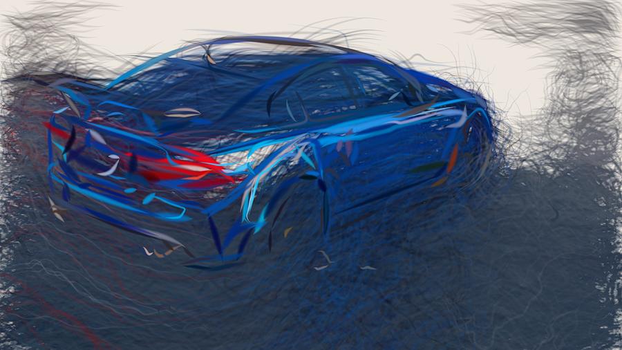 Jaguar XE SV Project 8 Drawing #13 Digital Art by CarsToon Concept