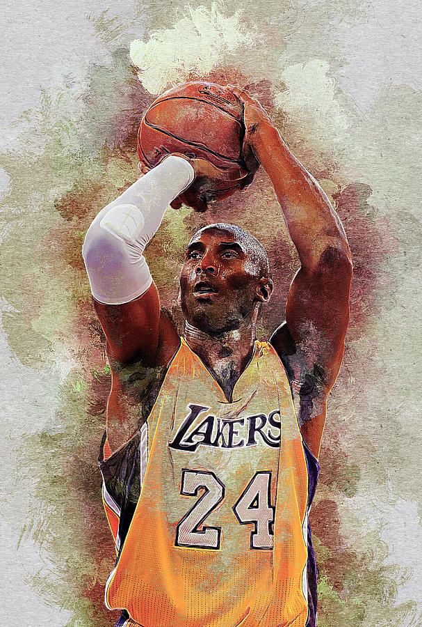 Kobe Bean Bryant Digital Art by Nadezhda Zhuravleva