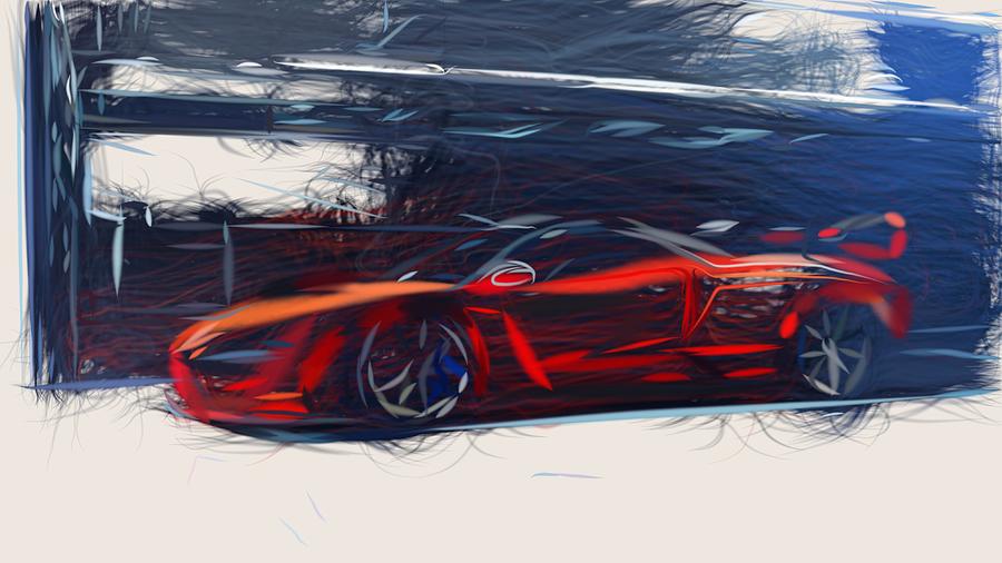 McLaren Senna Drawing #13 Digital Art by CarsToon Concept