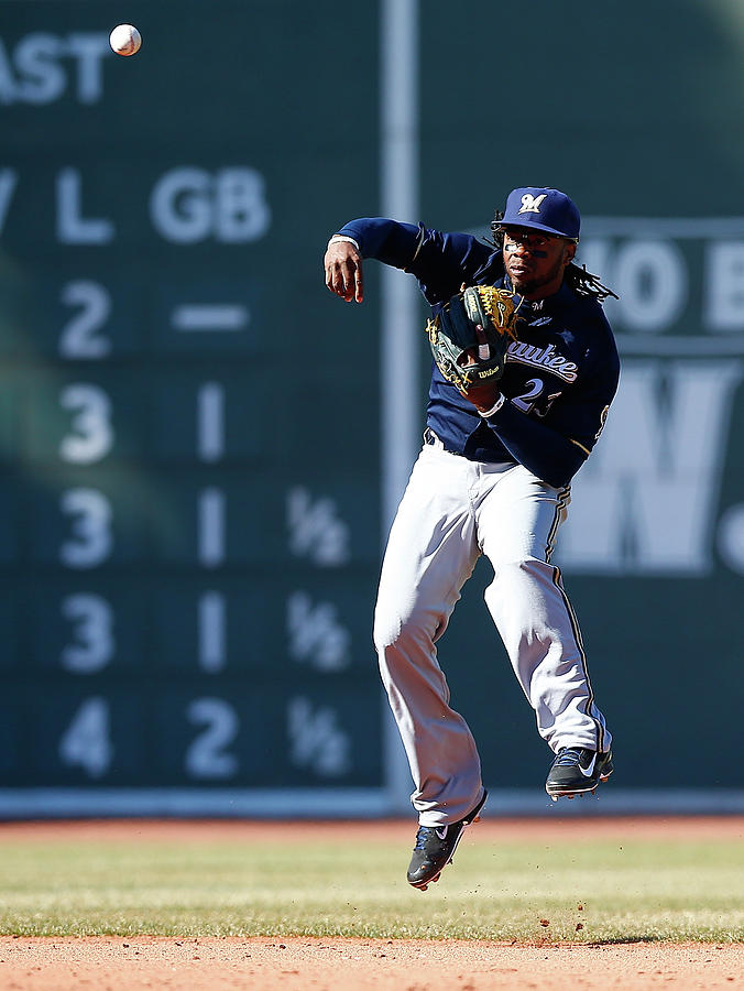 Milwaukee Brewers V Boston Red Sox Photograph by Jared Wickerham Milwaukee Brewers V Boston Red Sox Photograph by Jared Wickerham