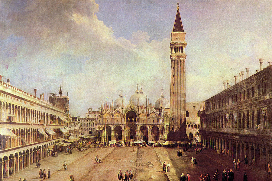 Canaletto Painting - Piazza San Marco #12 by Canaletto