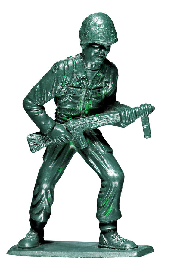 Vintage Drawing - Plastic Toy Soldier #12 by CSA Images