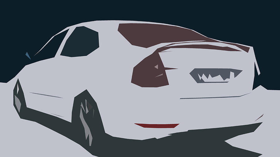 Skoda Octavia RS Abstract Design #12 Digital Art by CarsToon Concept