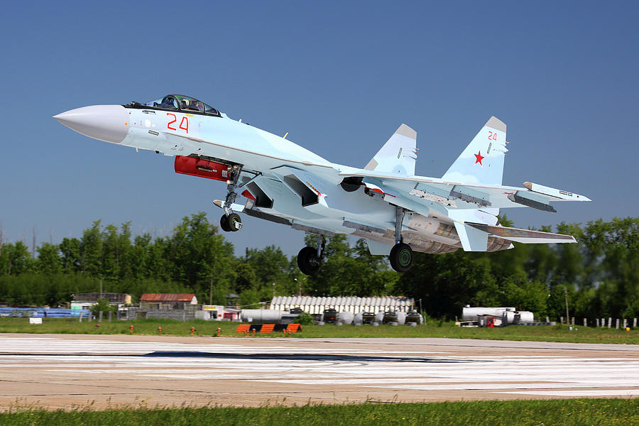 Su-35s Jet Fighter Of The Russian Air Photograph by Artyom Anikeev ...