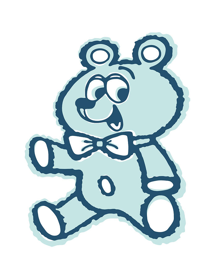 Vintage Drawing - Teddy Bear #12 by CSA Images