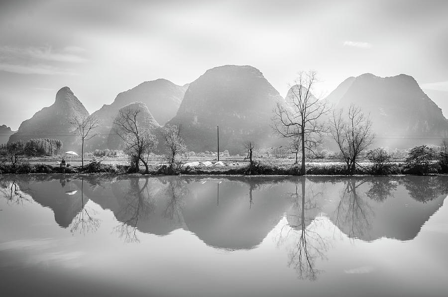 The mountains and countryside scenery in spring #12 Photograph by Carl Ning