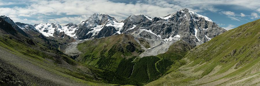 The Ortler Alps near Sulden on a sunny day in summer Photograph by ...