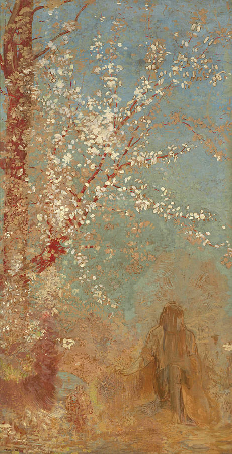 Odilon Redon Painting - The Red Tree #12 by Odilon Redon