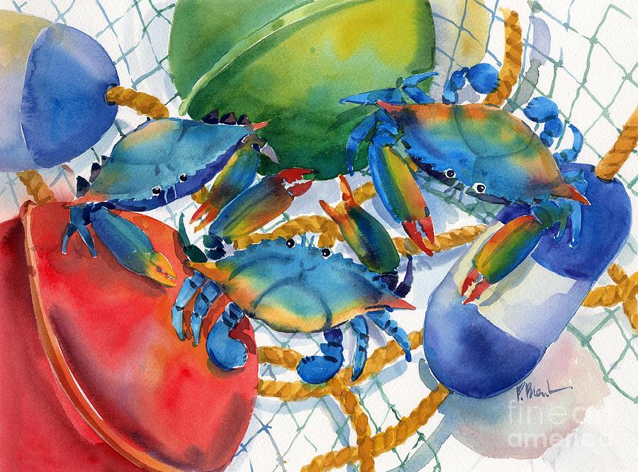 12031 - Crabs and Floats Painting by Paul Brent - Pixels