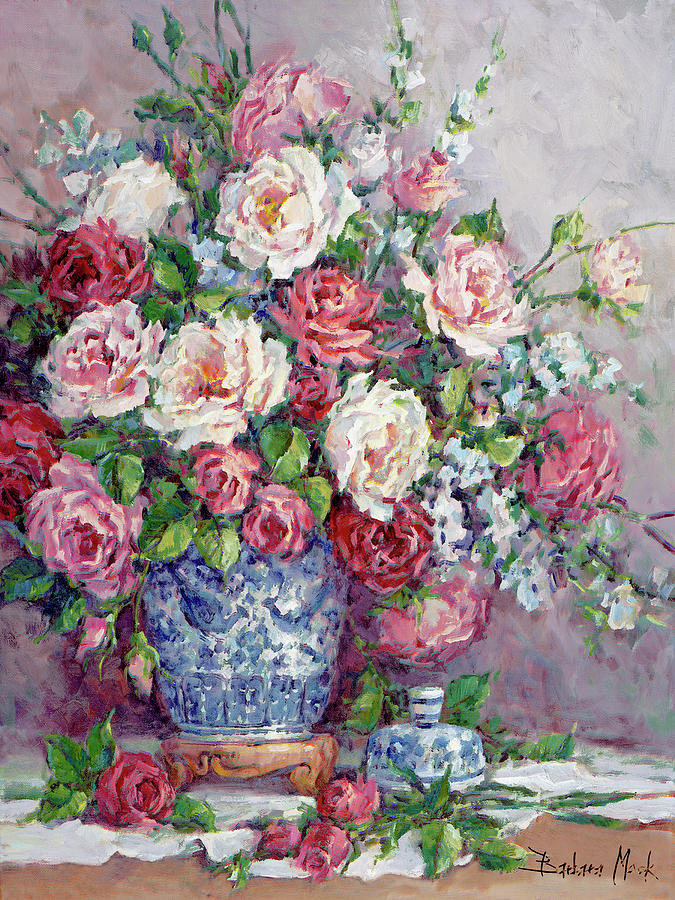 1210 Her Majesty's Roses Painting by Barbara Mock - Fine Art America