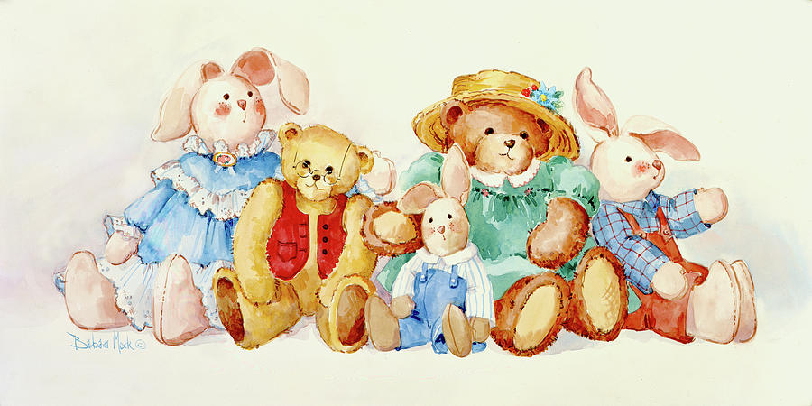 Bear Painting - 1221 Friends Forever by Barbara Mock