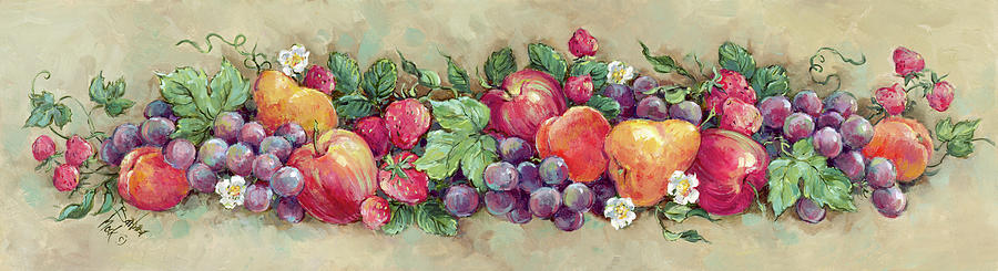 Grapes Painting - 1222 Fruit Panel by Barbara Mock