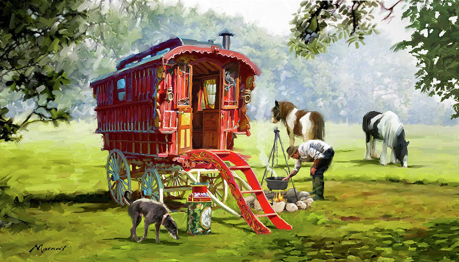 Gypsy Caravan Mixed Media - 1223 Gypsy Caravan by The Macneil Studio Gypsy Caravan Mixed Media - 1223 Gypsy Caravan by The Macneil Studio