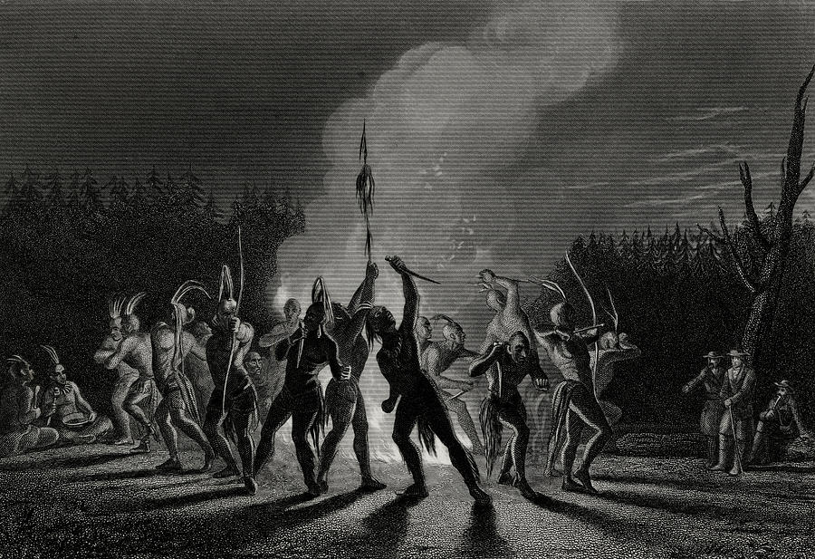 18th Drawing - Washington And Fairfax At An Indian War Dance, 1748. by Ken Welsh 18th Drawing - Washington And Fairfax At An Indian War Dance, 1748. by Ken Welsh