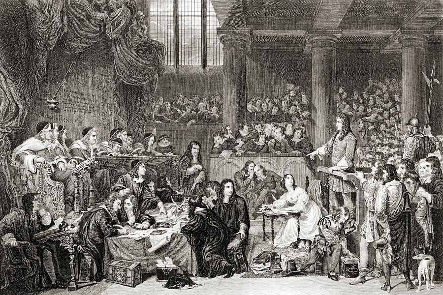 Politician Drawing - The Trial of Lord William Russell, 1683 #1 by Ken Welsh