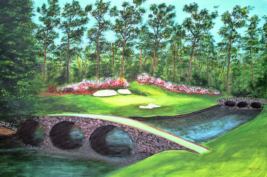 Golf Painting - 12th Hole At Augusta National by Ken Figurski