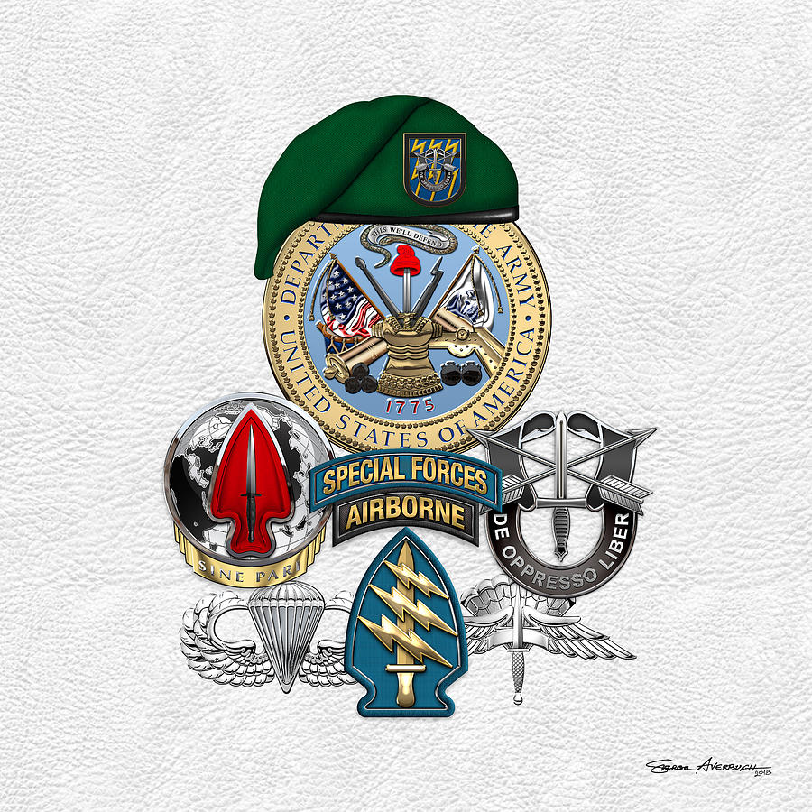 12th Special Forces Group - Green Berets Special Edition Digital Art by Serge Averbukh