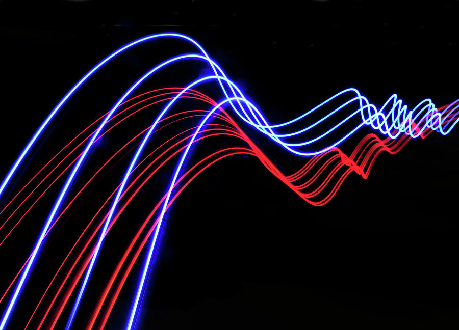 Abstract Photograph - Abstract Light Trails And Streams #13 by John Rensten