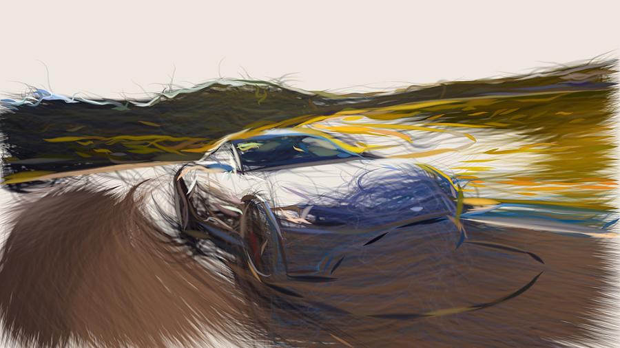 Aston Martin Vantage Drawing #14 Digital Art by CarsToon Concept