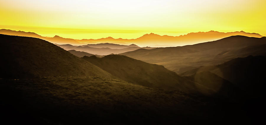 Beautiful Sunrise Over Mountain Layers Over Death Valley Nationa #13 Photograph by Alex Grichenko