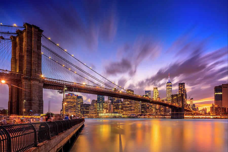 Brooklyn Bridge & Nyc Skyline Digital Art by Antonino Bartuccio - Fine ...