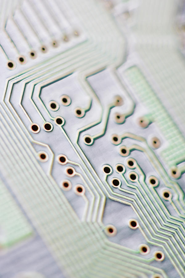 Close-up Of A Circuit Board #13 Photograph by Nicholas Rigg