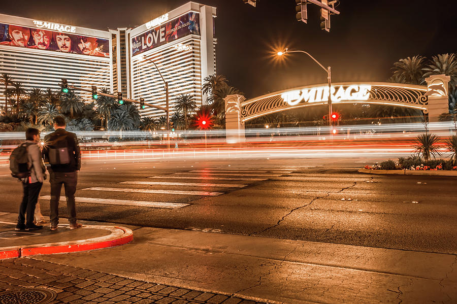 High Energy Electric Long Exposure Of Las Vegas City Streets At  #13 Photograph by Alex Grichenko