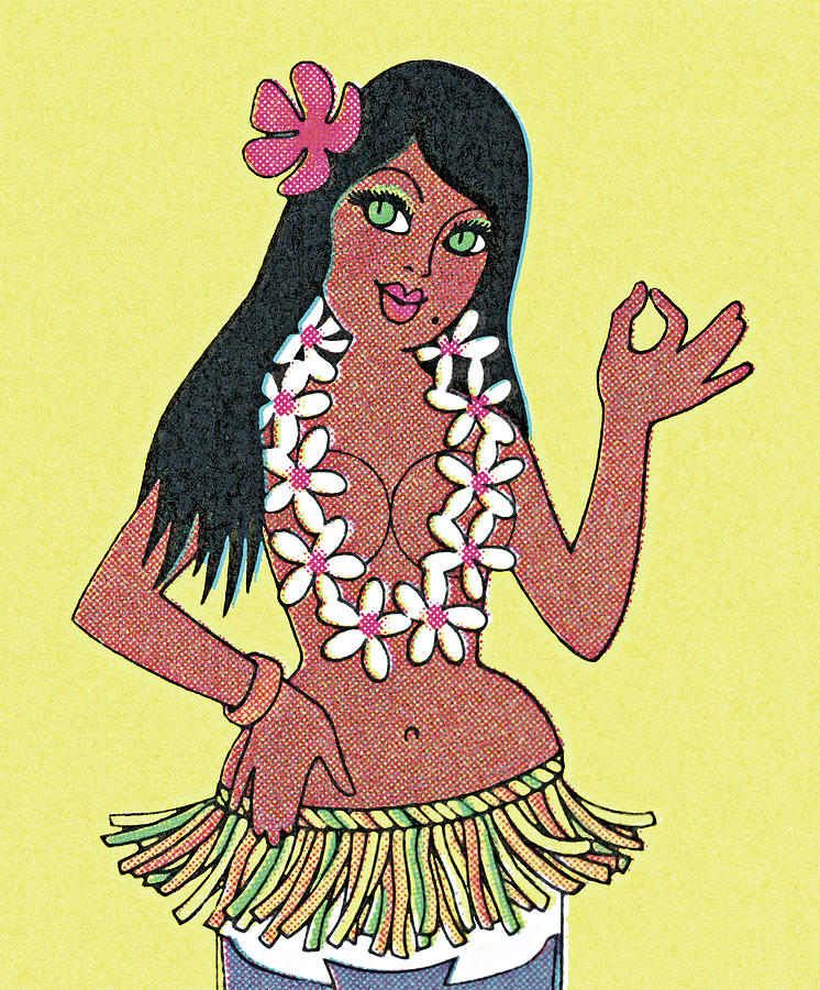 Summer Drawing - Hula Dancer #13 by CSA Images