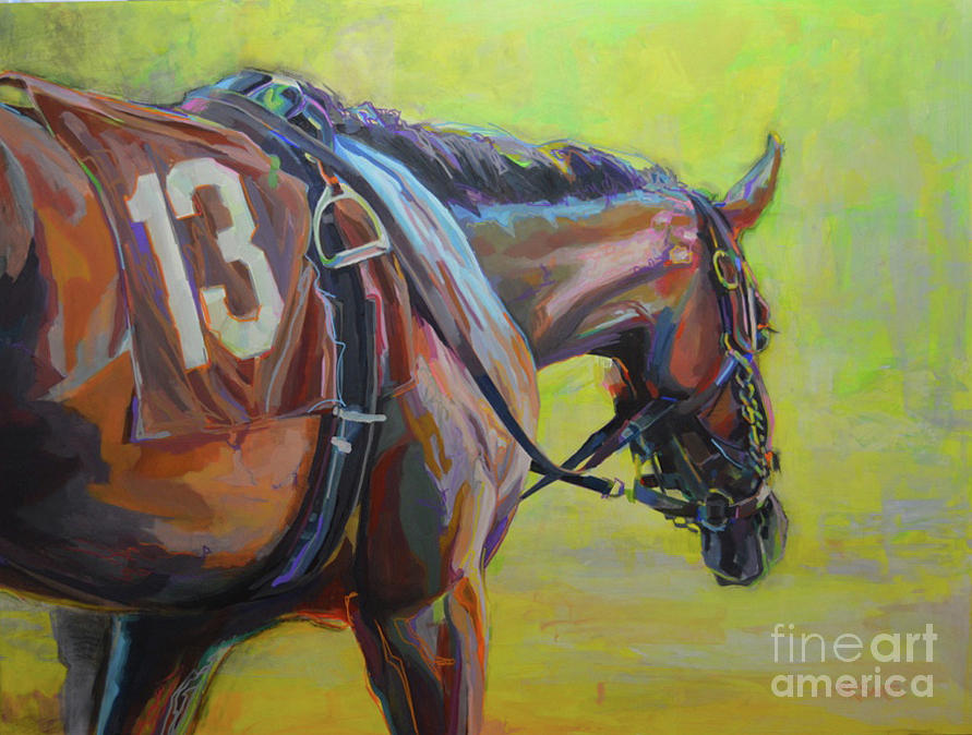 Racehorse Painting - 13 by Kimberly Santini