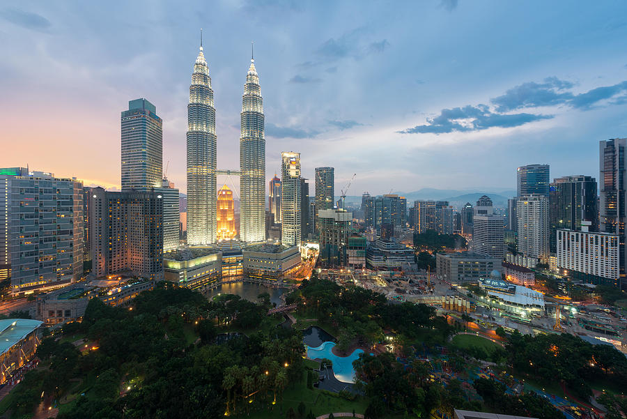 Kuala Lumpur Skyline And Skyscraper Photograph by Prasit Rodphan - Fine ...