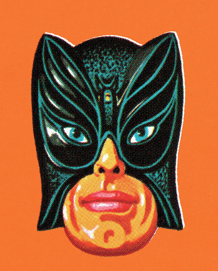 Batman Movie Drawing - Mask #13 by CSA Images