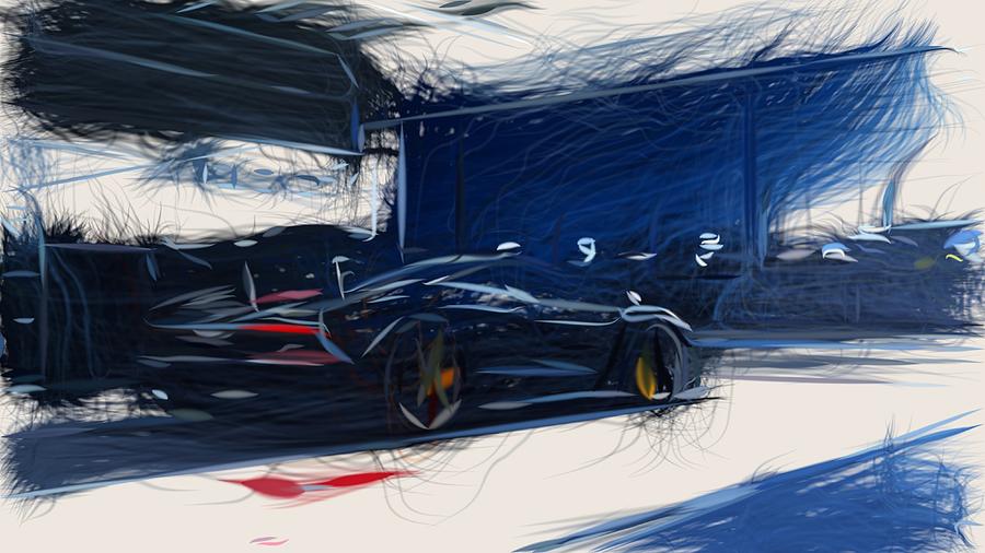 McLaren Senna Drawing #14 Digital Art by CarsToon Concept