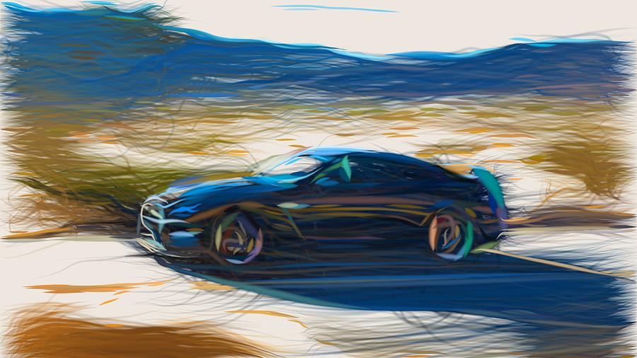 Nissan GT R Track Edition Drawing #14 Digital Art by CarsToon Concept
