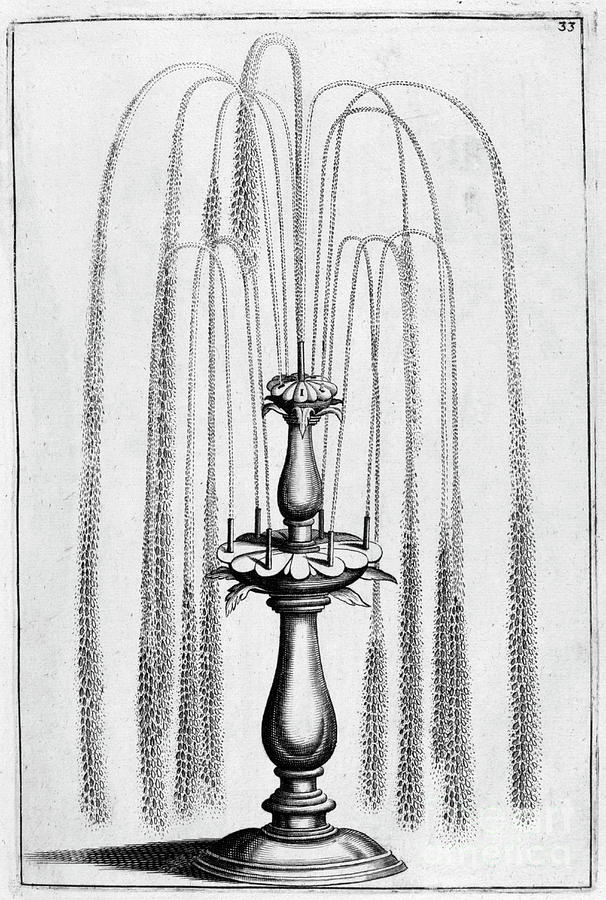 Ornamental Fountain Design, 1664 #13 Drawing by Print Collector