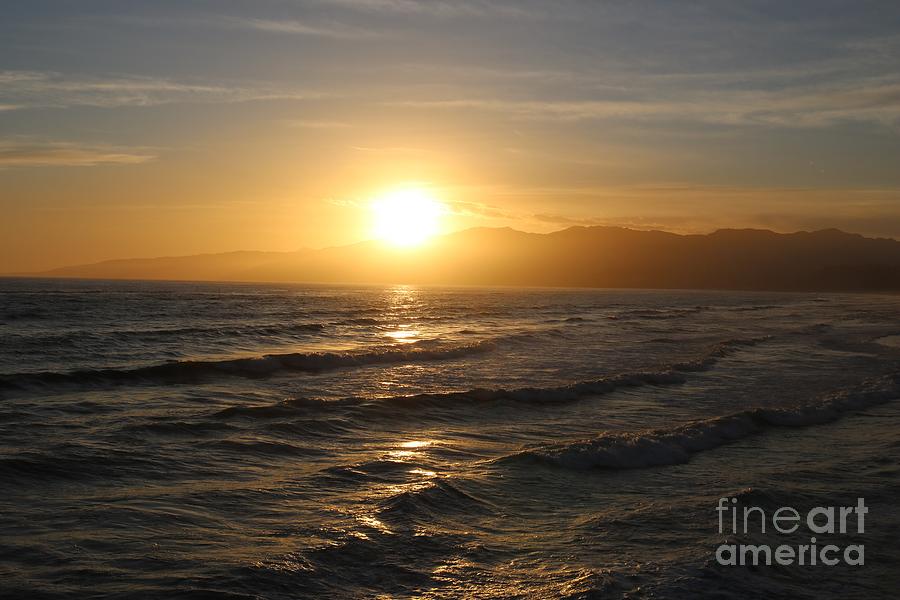 Pacific Sunset , Santa Monica, California #13 Photograph by John Shiron