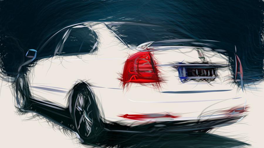 Skoda Octavia RS Draw #13 Digital Art by CarsToon Concept