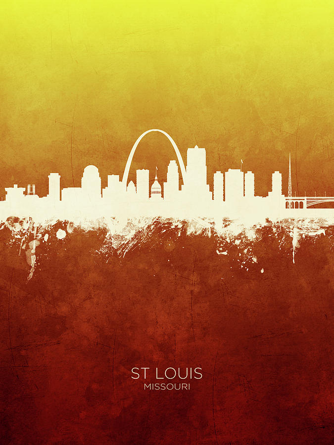 St Louis Missouri Skyline #13 Digital Art by Michael Tompsett