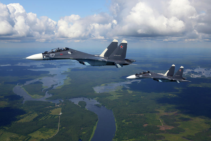 Su-30sm Jet Fighters Of The Russian #13 Photograph by Artyom Anikeev