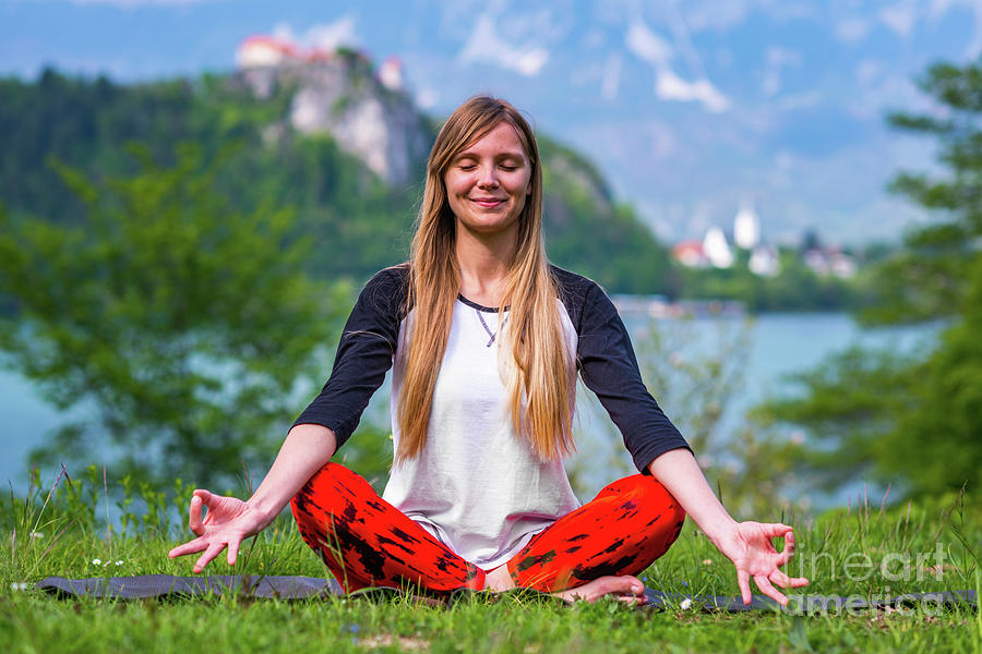 Woman Doing Yoga #13 by Microgen Images/science Photo Library