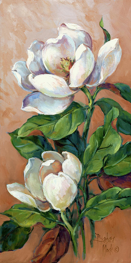 13395 Magnolia Accents I Painting by Barbara Mock