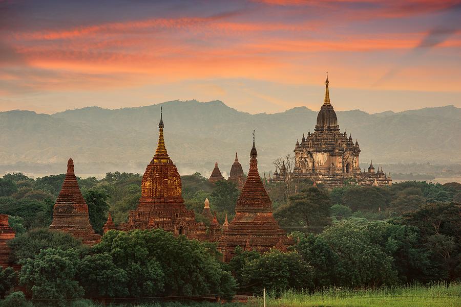 Architecture Photograph - Bagan, Myanmar Temples #14 by Sean Pavone