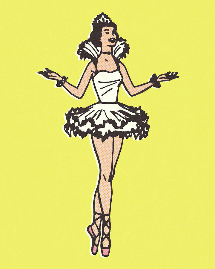 Vintage Drawing - Ballerina #14 by CSA Images