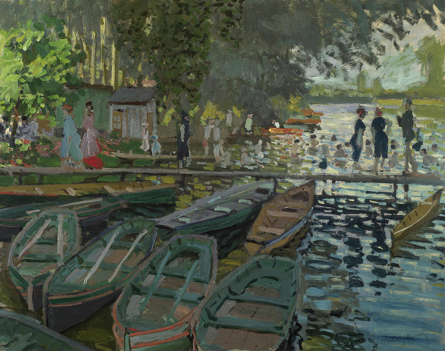 Claude Monet Painting - Bathers at La Grenouillere #14 by Claude Monet
