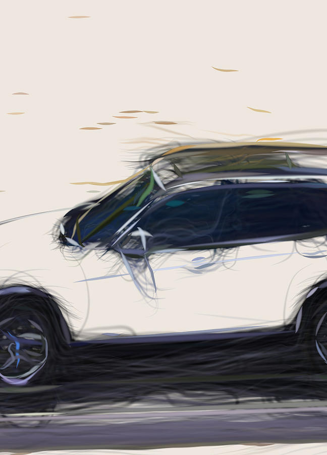 Bmw X1 Drawing Digital Art by CarsToon Concept - Fine Art America