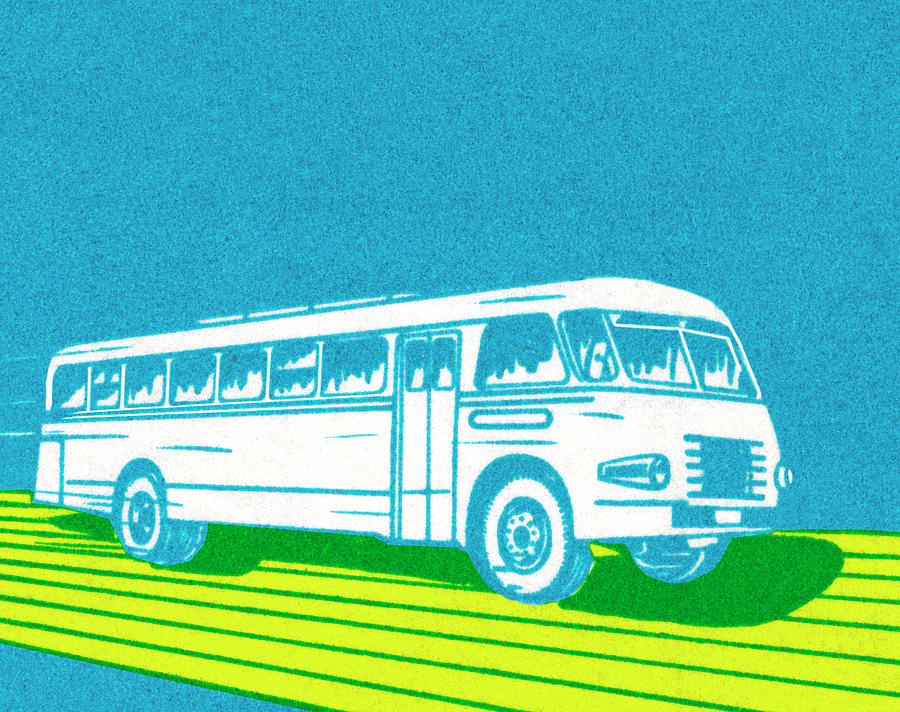 Transportation Drawing - Bus #14 by CSA Images