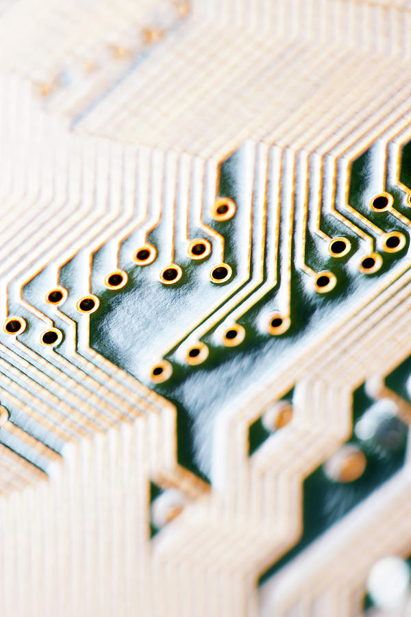 Close-up Of A Circuit Board #14 Photograph by Nicholas Rigg