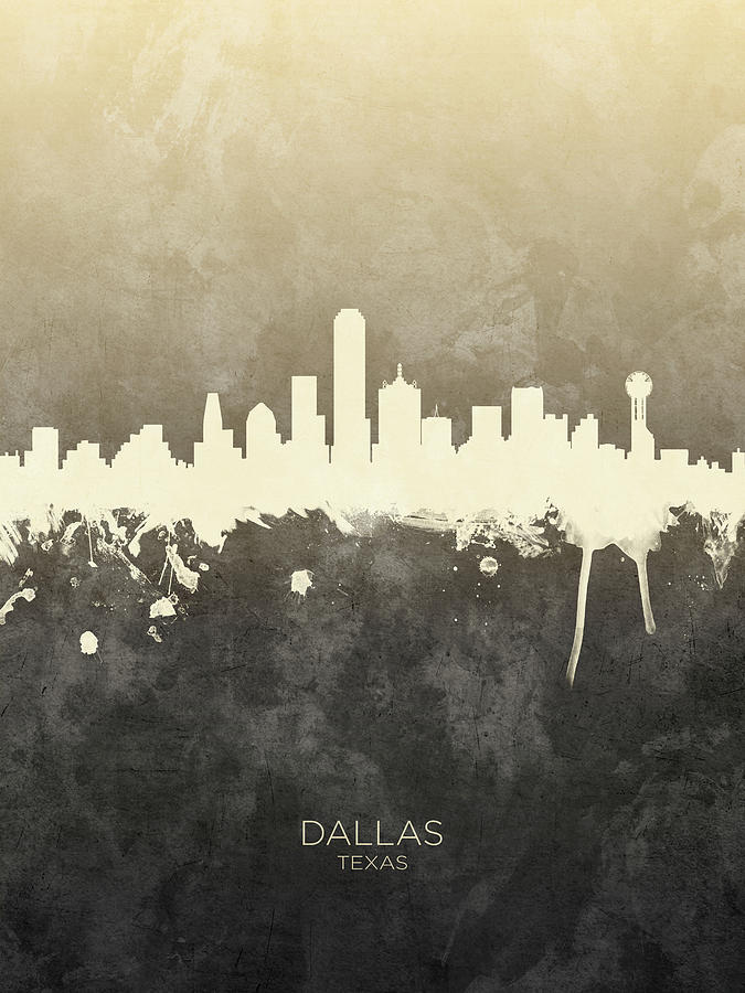 Dallas Texas Skyline #14 Digital Art by Michael Tompsett