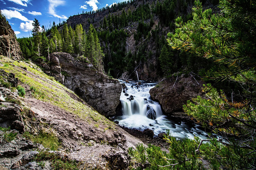 Firehole River And Waterfalls In Yellowstone Wyoming #14 Photograph by Alex Grichenko