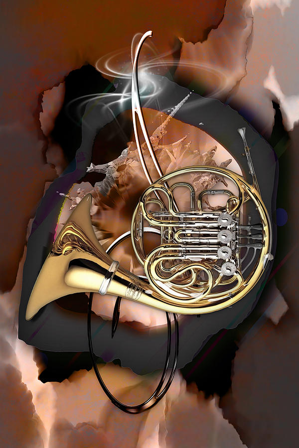 French Horn #15 Mixed Media by Marvin Blaine