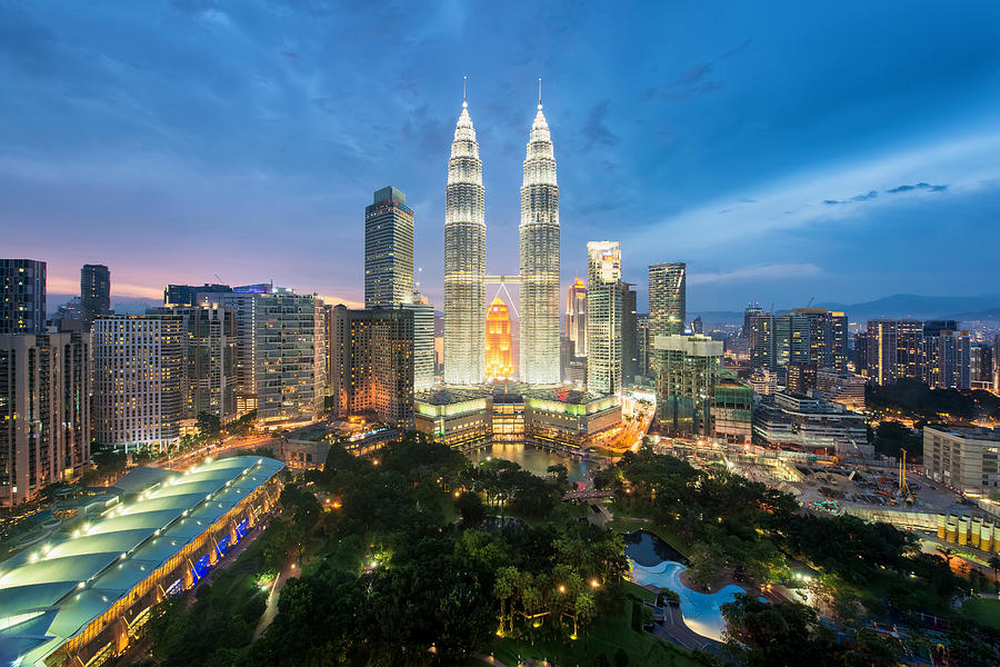 Landscape Photograph - Kuala Lumpur Skyline And Skyscraper #14 by Prasit Rodphan